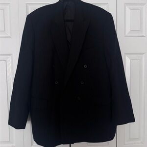 Alfani Double-Breasted Black Blazer